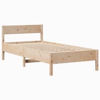 Bedframe zonder matras massief grenenhout 75x190 cm - thumbnail