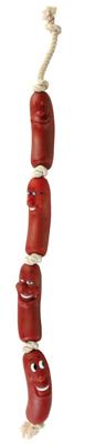 Hondenspeelgoed Trixie Sausages on a Rope 75 cm Bruin Lijmen Worsten