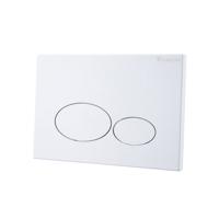 Drukplaat Wiesbaden X32 Metal voor Inbouwreservoir Glans Wit - thumbnail