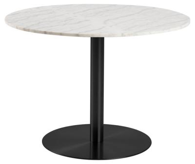 Bendt Ronde Eettafel 'Clement' Ø105cm, Wit Marmer/Zwart, kleur Wit/Zwart Bendt Ronde Eettafel 'Clement' Ø105cm, Wit Marmer/Zwart, kleur Wit/Zwart