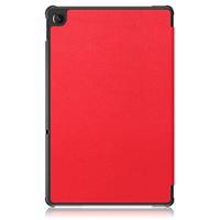 Lunso - Lenovo Tab M10 Plus Gen 3 (3e generatie) - Tri-Fold Bookcase hoes - Rood - thumbnail