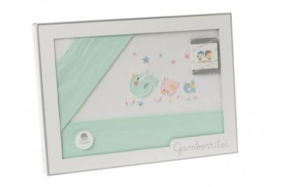 Gamberritos laken set kinderwagen Vogeltjes katoen