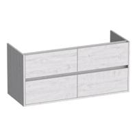 Brauer Adore - Onderkast - 120 cm - met 4 Softclose Lades Greeploos en 2 Sifon Uitsparingen - Forest Seashell - thumbnail