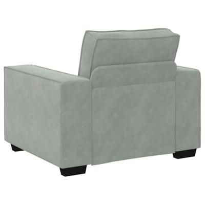 Fauteuil 60 cm fluweel lichtgrijs Fauteuil 60 cm fluweel lichtgrijs