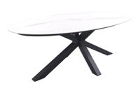 Edison tafel 220x115xH75 cm zwart/teak - thumbnail