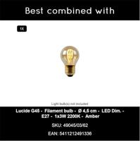 Lucide DAVIN - Tafellamp - 1xE27 - Opaal - thumbnail