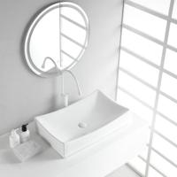 Wiesbaden Slide Opzetwastafel 65.5x39.5 cm Glans Wit Keramiek - thumbnail