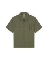 Malelions Capri Zip T-Shirt Heren Donkergroen - Maat L - Kleur: Donkergroen | Soccerfanshop - thumbnail