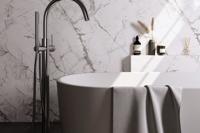 Vrijstaande Badkraan Brauer Brushed Met Handdouche Staafmodel Geborsteld Nikkel Brauer - thumbnail