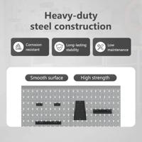 VidaXL Gereedschap wandpaneel 2 pcs grijs 100 x 1 x 60 cm - thumbnail