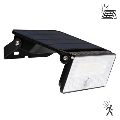 Slim Solar LED Buitenlamp 1600 lm met sensor - Bewegingssensor en nachtsensor - Draadloos - Zwart