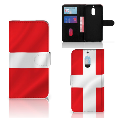 Nokia 6 Bookstyle Case Denemarken Nokia 6 Bookstyle Case Denemarken
