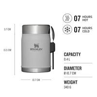 Stanley The Legendary Food Jar + Spork 0,4L Lunchbox Ash 400ML - thumbnail