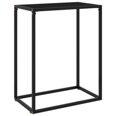 VidaXL Wandtafel 60x35x75 cm gehard glas zwart VidaXL Wandtafel 60x35x75 cm gehard glas zwart
