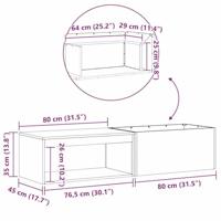 Vuurkorf Bruin 160 x 45 x 35 cm Cortenstaal - thumbnail