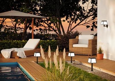 Eglo Solar wandlampAltilia zwart met wit - 901073