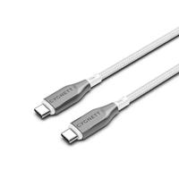 Cygnett Gepantserde USB-C naar USB-C 60W snellaadkabel USB 2.0 (1m, wit) - thumbnail