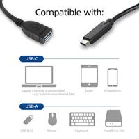 ACT AC7340 USB-C OTG Kabel USB 3.2 Gen2 USB-C Male/USB-A Female - 20 cm - thumbnail
