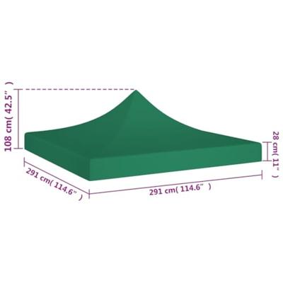 VidaXL Partytentdak 270 g/m² 3x3 m groen