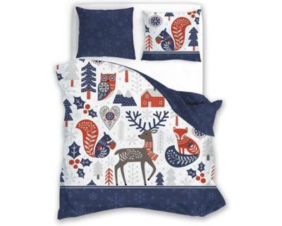 Faro Dekbedovertrek Rendieren 140 x 200 cm - 70 x 90 cm (blauw) Faro Dekbedovertrek Rendieren 140 x 200 cm - 70 x 90 cm (blauw)