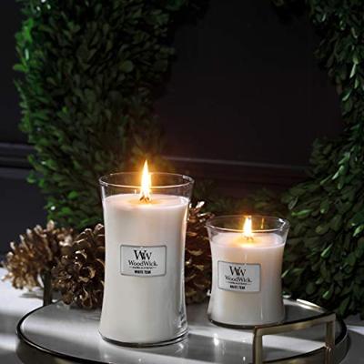Woodwick White Teak Large Candle - thumbnail