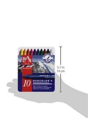 Caran Dache Caran d'ache neocolor ii, l: 10 cm, dikte 8,5 mm, diverse kleuren, 10 stuk/ 1 doos