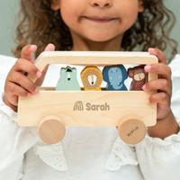 Houten dierenbus met naam graveren - Trixie - thumbnail