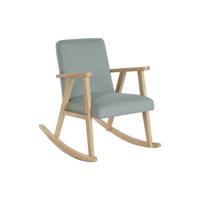 Schommelstoel DKD Home Decor Hemelsblauw Natuurlijk Hout Beukenhout Hout MDF 81 x 58 x 90 cm - thumbnail