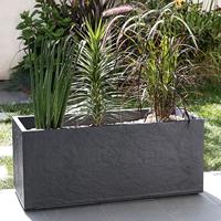 Eda Bac Jardiniere Volcania 100 x 40 x 40 cm - 97,6 L - Anthracite Gray - thumbnail