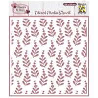 Nellie's Choice • stencil hart en blad 15x15cm - thumbnail