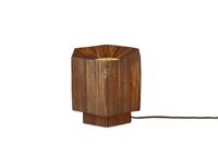 GOOD&MOJO Tafellamp 'Panama' Raffia, 26cm, kleur Bruin - thumbnail