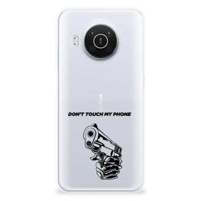 Nokia X10 | X20 Silicone-hoesje Gun Don't Touch My Phone Nokia X10 | X20 Silicone-hoesje Gun Don't Touch My Phone