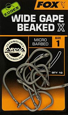 Fox Edges Wide Gape Beaked X 10st. Size 1