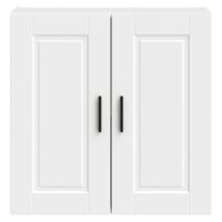 Keukenwandkast Porto bewerkt hout wit - thumbnail