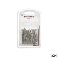 Clip Pincello Zilverkleurig Metaal Groot (24 Stuks) - thumbnail
