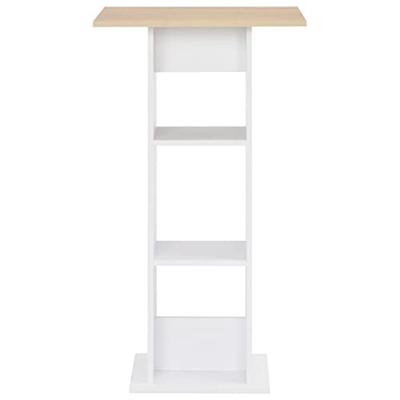 Bartafel 60x60x110 cm wit en sonoma eikenkleurig Bartafel 60x60x110 cm wit en sonoma eikenkleurig