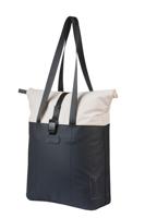 BASIL Tas vive shopper wit/zwart | mik hooks | 20l - thumbnail