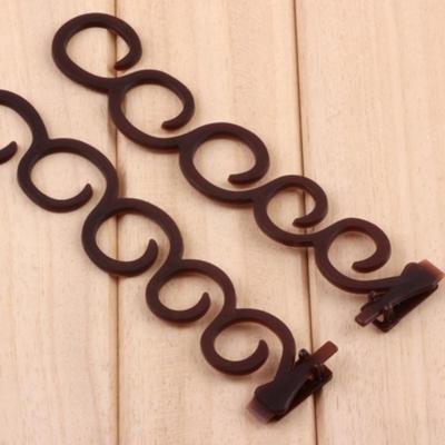 Elegantie haar Vlechter bloem magie haar clip Queue twist vlecht kapsel styling accessoires maat: 13 5 x 2 5 cm (6090 koffie)