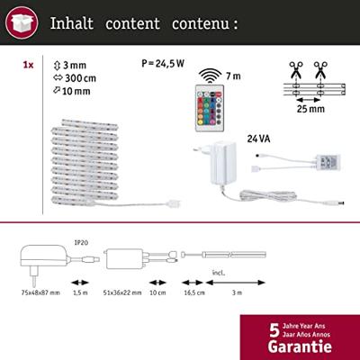 Paulmann 78864 LED-strip basisset Met connector (male) 230 V 3 m RGB 1 set(s)