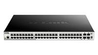 D-Link DGS-1510-52XMP/E Netwerk switch RJ45/SFP+ 48 + 4 poorten 176 Gbit/s PoE-functie - thumbnail