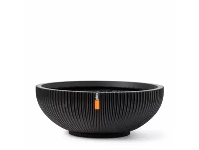 Capi Schaal groove d40h15cm zwart Capi Schaal groove d40h15cm zwart