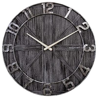 NeXtime NE-3276ZW Wandklok York 50 cm Zwart/Hout/Metaal NeXtime NE-3276ZW Wandklok York 50 cm Zwart/Hout/Metaal