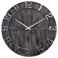 NeXtime NE-3276ZW Wandklok York 50 cm Zwart/Hout/Metaal - thumbnail