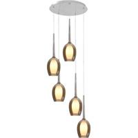 Highlight HanglampBelle nikkel 5-lichts rond - H5143.28 - thumbnail