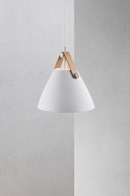 op=op Hanglamp wit leer &apos;Strap 16&apos; GU10 Design For The People 16 cm