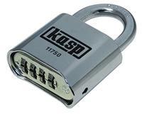 Kasp K11750D Hangslot 50 mm Zilver Cijferslot - thumbnail
