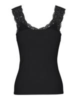 Hemdje met kant - Lace Top - Barbera - Viscose kanten onderhemd - Singlet met brede bandjes - Zwart - Huidskleur - Wit - Lingerie top - thumbnail
