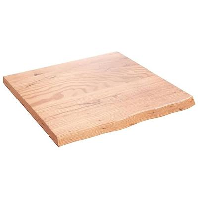 VidaXL Wastafelblad 60x60x(2-4) cm behandeld massief hout lichtbruin