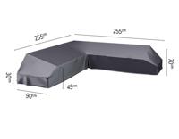 Loungeset platformhoes 255x255x90xH30/45/70 cm - Aerocover - thumbnail