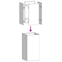 Plantenbak roestig 40x40x80 cm weervast staal - thumbnail